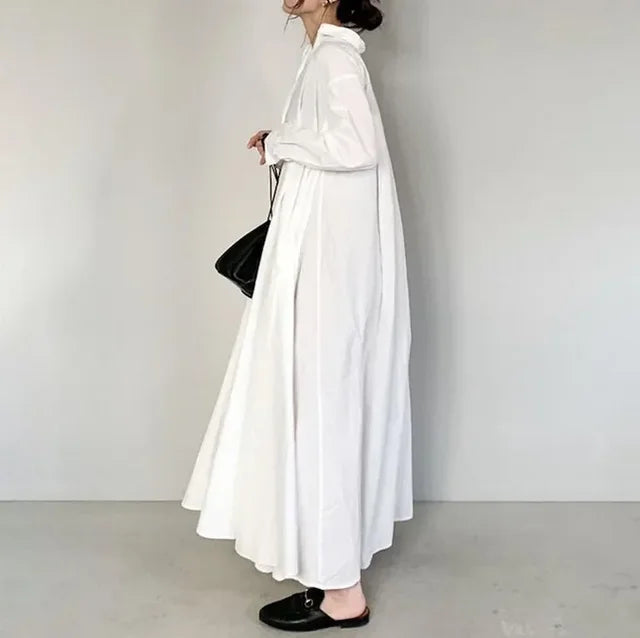 Cotton Linen Women Long Dress