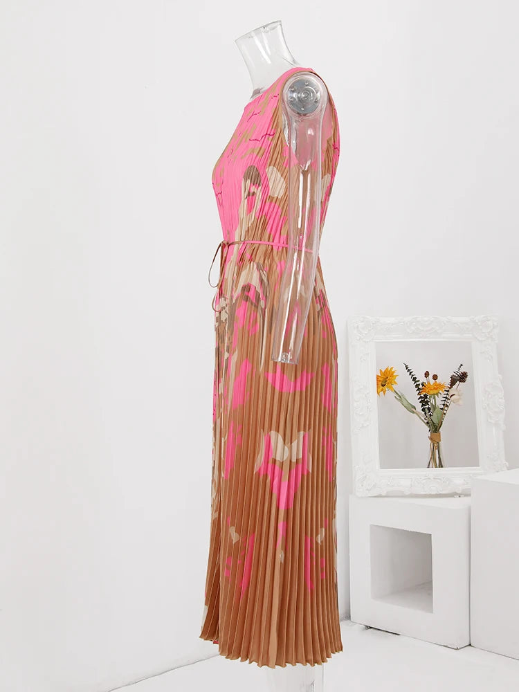 Lace-Up Sleeveless Versatile Long Skirt Dress for Women