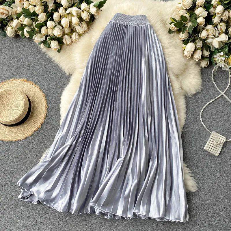 Elegant Flowy Midi Skirt for Women