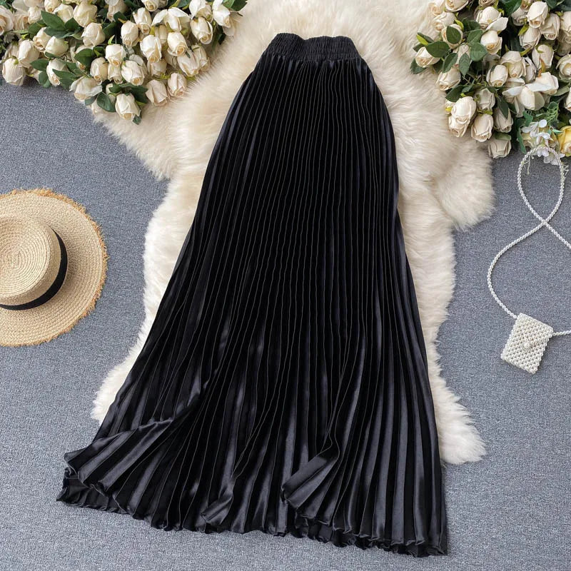 Elegant Flowy Midi Skirt for Women