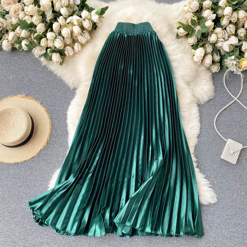 Elegant Flowy Midi Skirt for Women