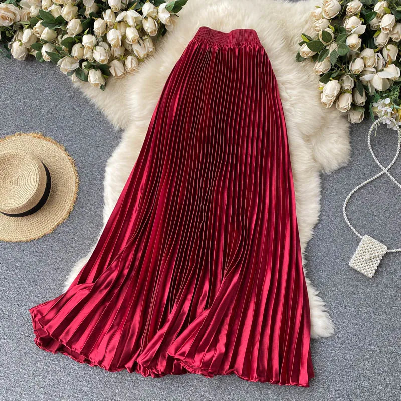 Elegant Flowy Midi Skirt for Women