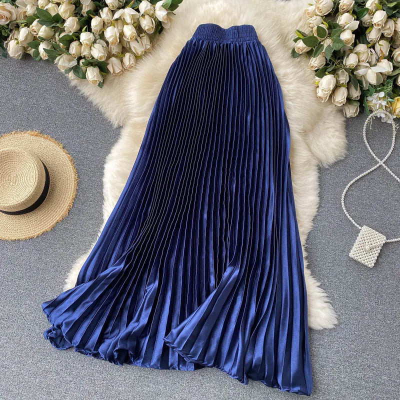 Elegant Flowy Midi Skirt for Women