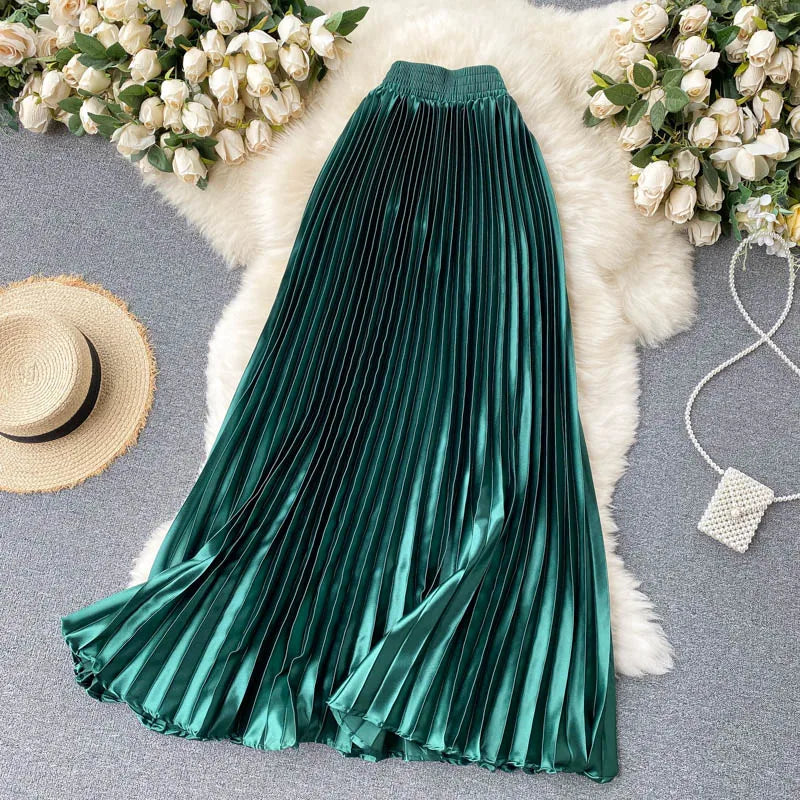 Elegant Flowy Midi Skirt for Women