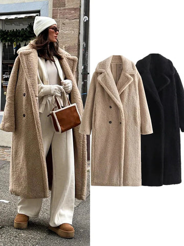 Vintage Teddy Long Coat| Cozy Women¡¯s Outerwear