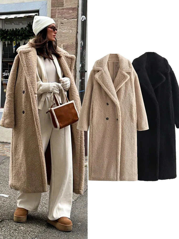 Vintage Teddy Long Coat| Cozy Women¡¯s Outerwear