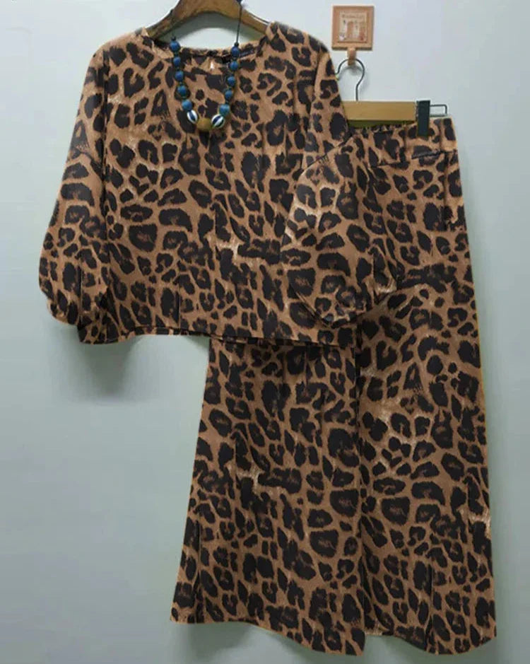 Leopard Printed Pant Set| Bold Women¡¯s Matching Outfit