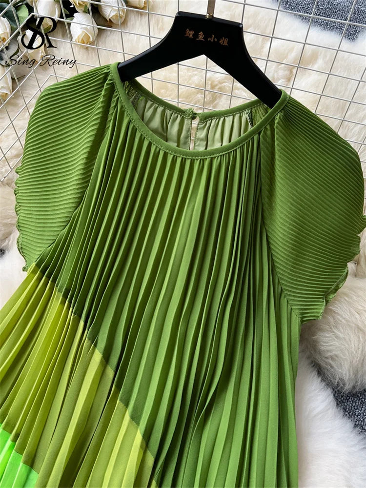 Retro Chiffon Floor-Length Dress