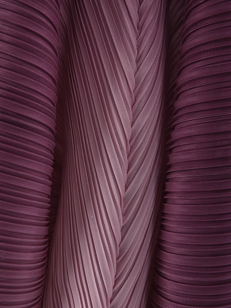 Bright Ombre Gradient Pleated Dress