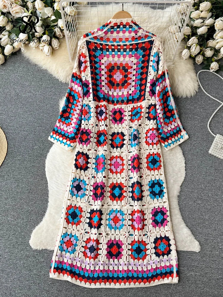 Bohemian Knitted Kimono Cardigan