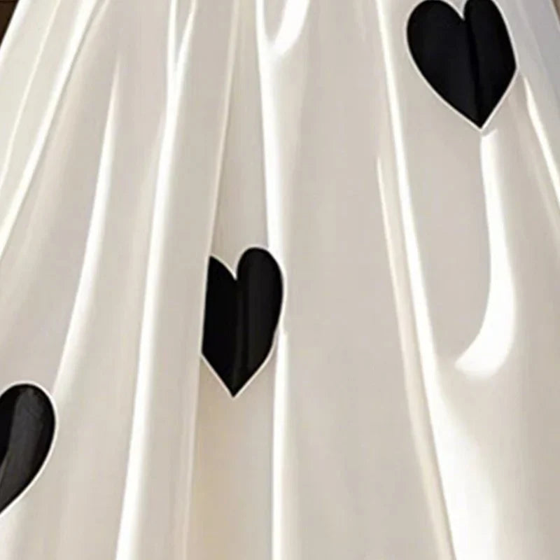 Sweetheart High Waist White Skirt