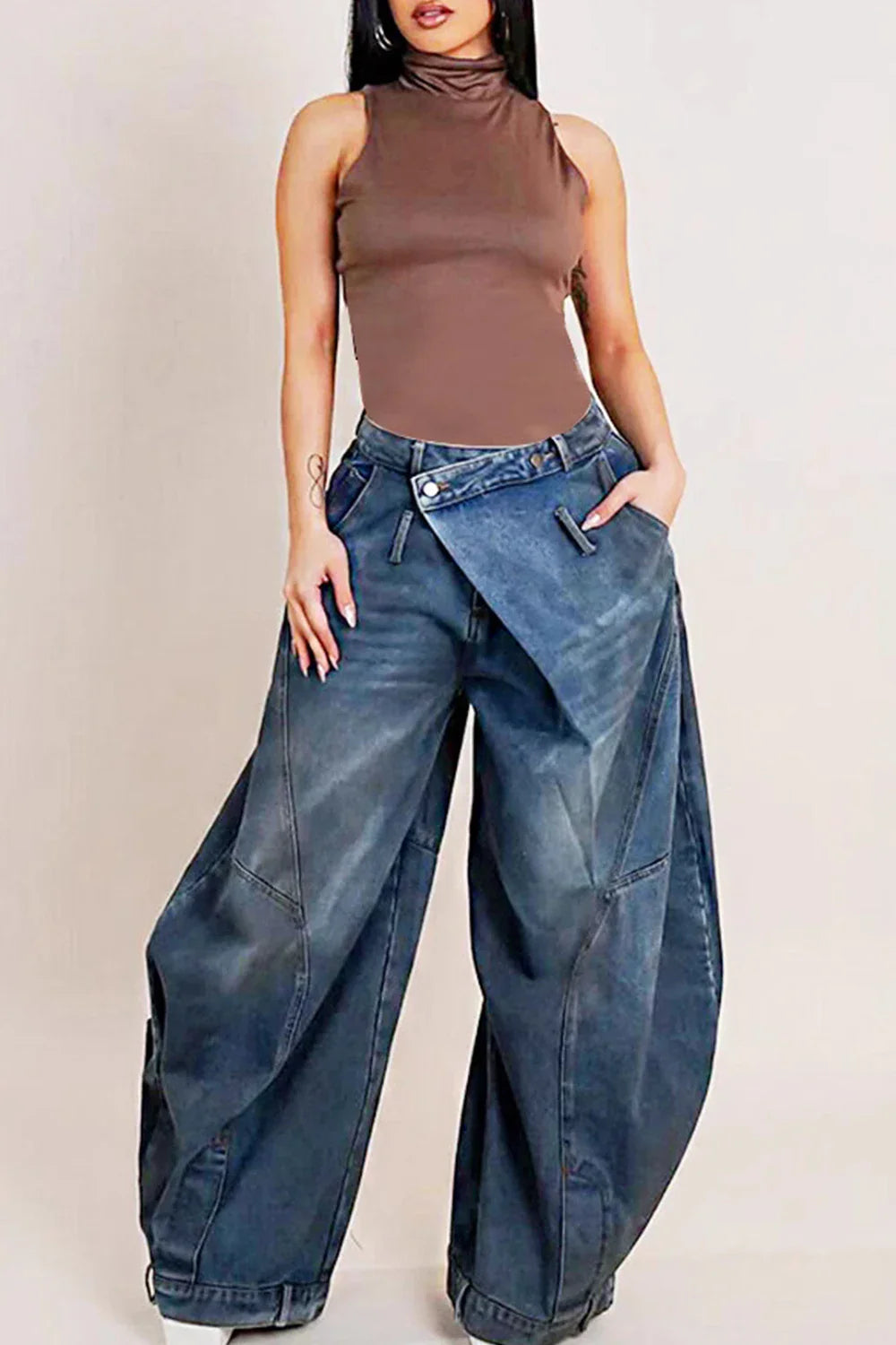Women¡¯s Washed Denim Jean Pant