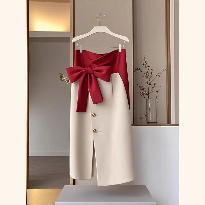 Midi Jupe Bow Skirt