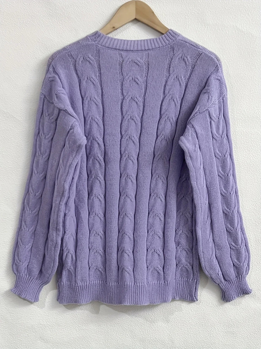 Solid Knitted Two Piece Skirt and Sweater Set for Women