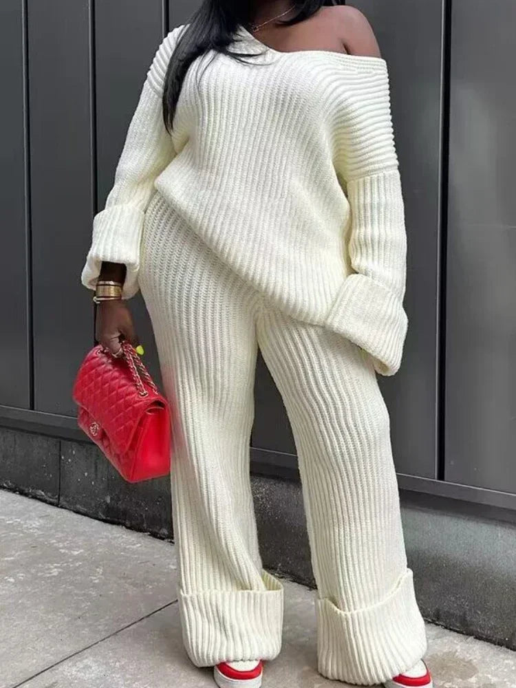 Knitted Two-Piece Set Outfit