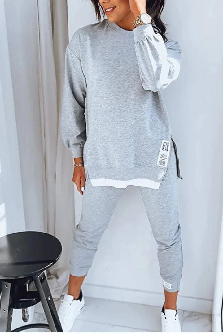 Two Piece Set - Sweatshirt and Pencil Pant
