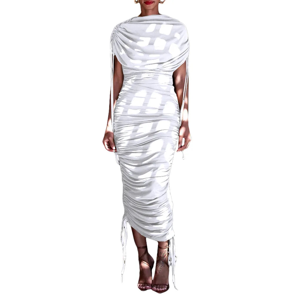 Luna Ruched Maxi Party Dress