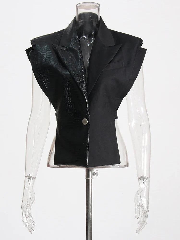 Sleeveless Leather Waistcoat