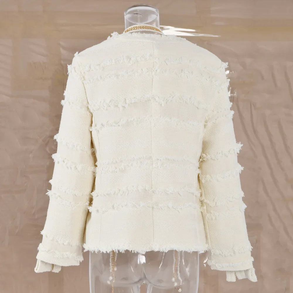 Single-Breasted Tweed Jacket| Elegant Women¡¯s Outerwear