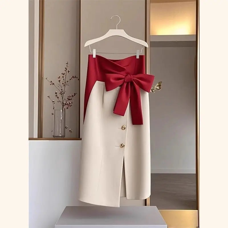 Midi Jupe Bow Skirt