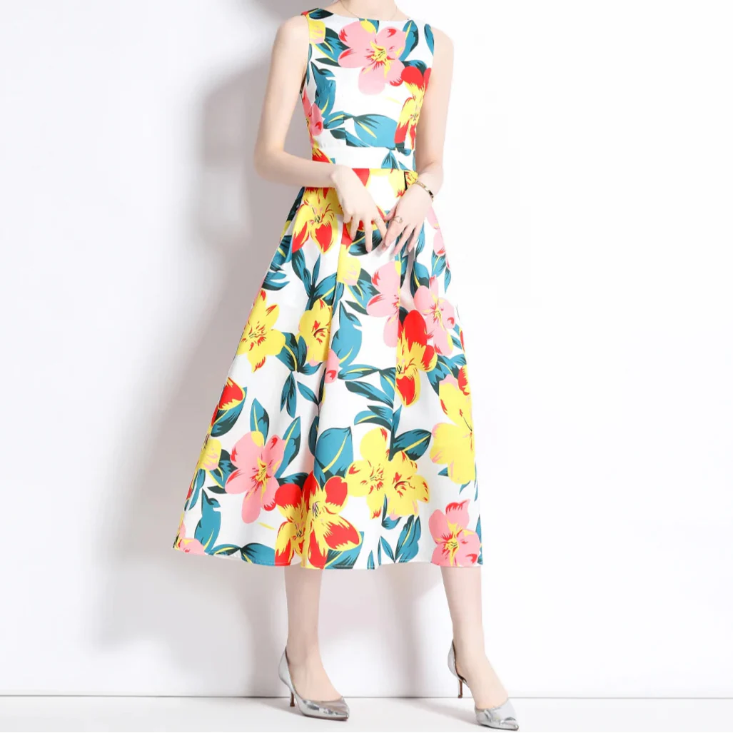 Vestidos Floral Printed Midi Dress