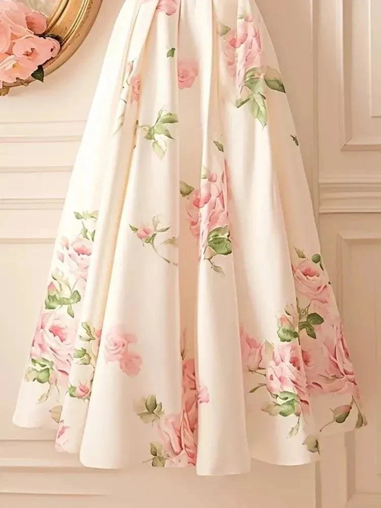 Floral Printed Patchwork Dress