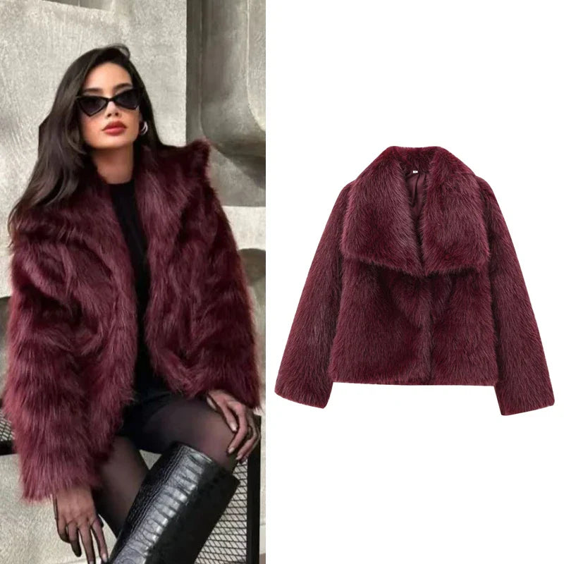 Short Soft Faux Fur Coa| Elegant Women¡¯s Outerwear
