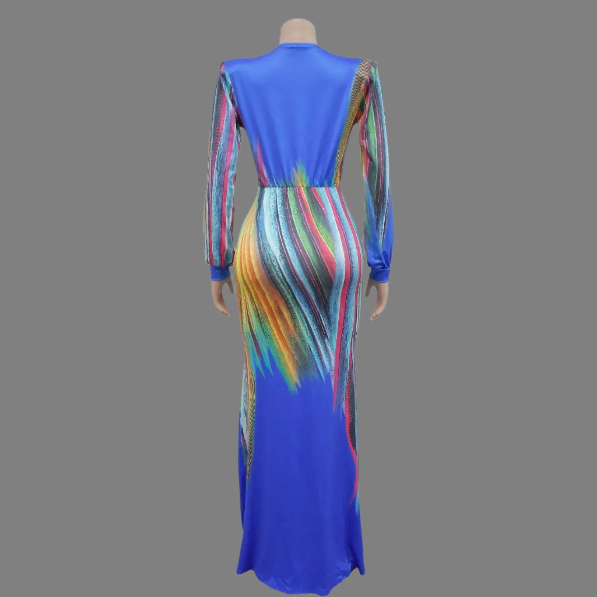 Burst Rainbow Gradient Maxi Dress for Women