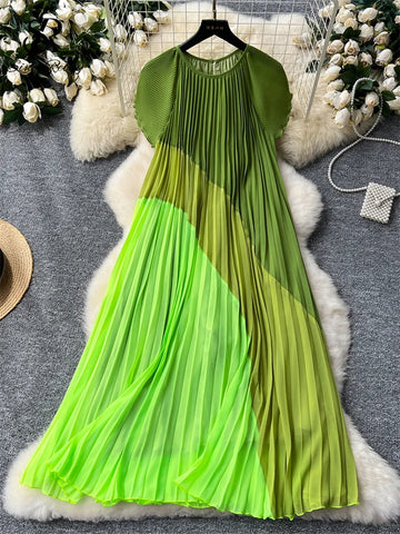 Retro Chiffon Floor-Length Dress