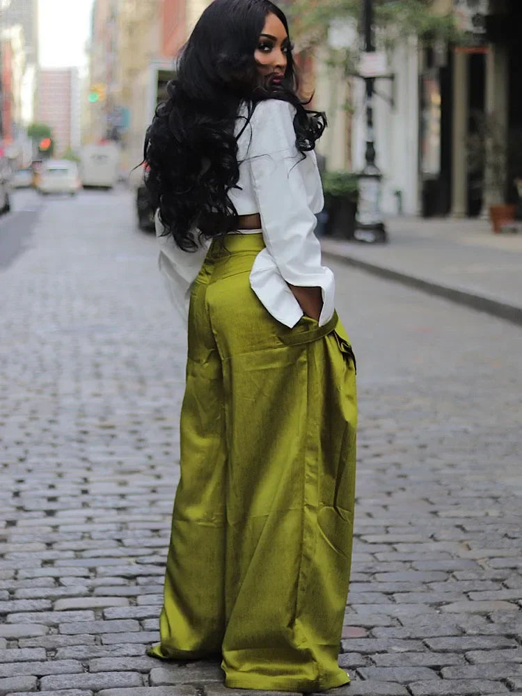 Multi-pocket Loose Wide Leg Cargo Pants