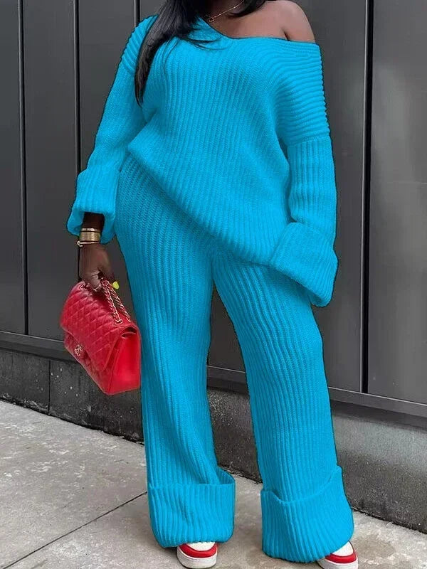 Knitted Two-Piece Set Outfit