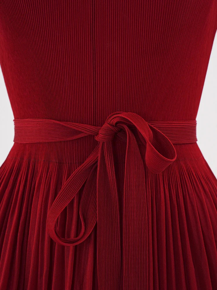 Elegant Ruffles Sleeveless Stretch Dress