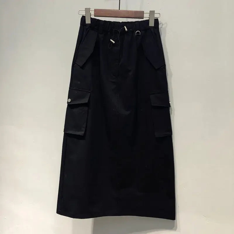 Elastic Waist Cargo Skirt| Casual Utility Women¡¯s Skirt