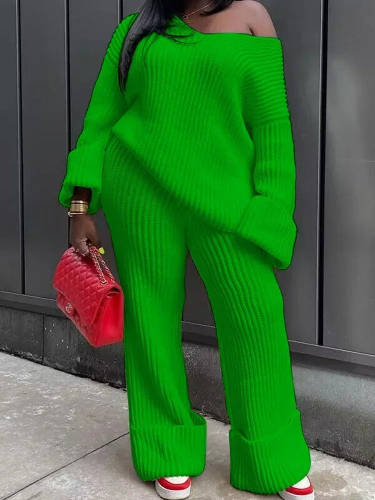 Knitted Two-Piece Set Outfit