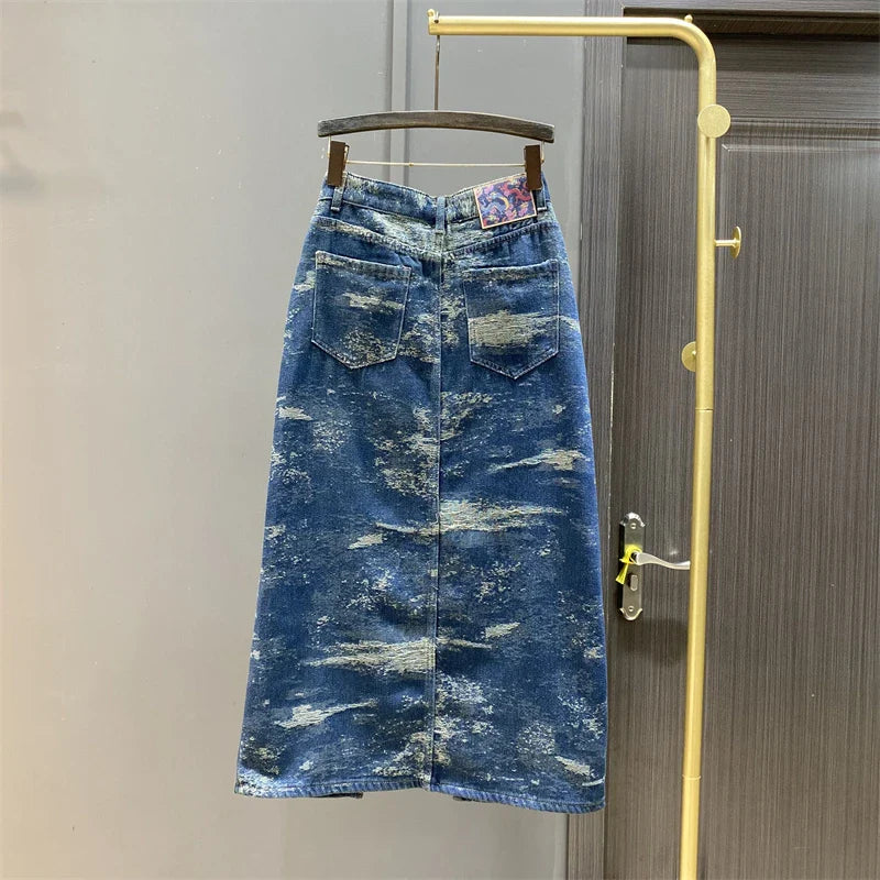 Street Style Denim Skirt  Edgy Mini Jean Skirt for Women