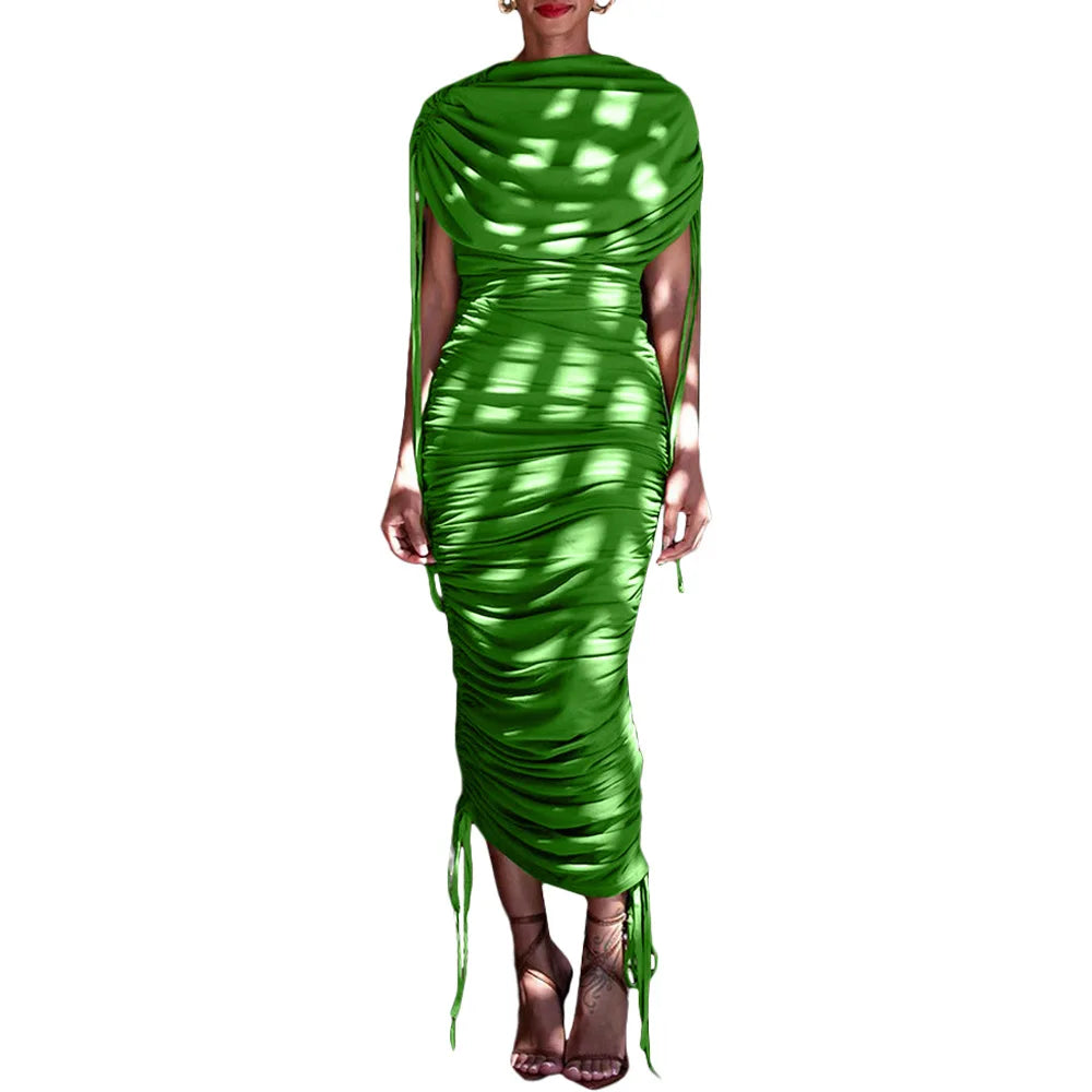 Luna Ruched Maxi Party Dress