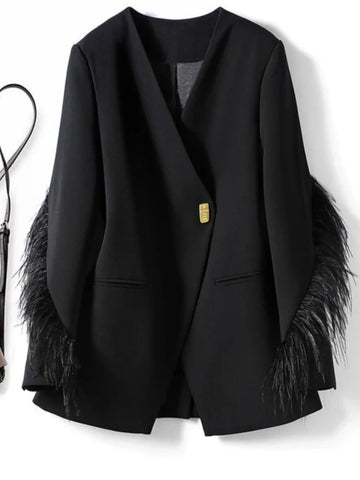 Tassel Embellished Blazer| Elegant Women¡¯s Outerwear