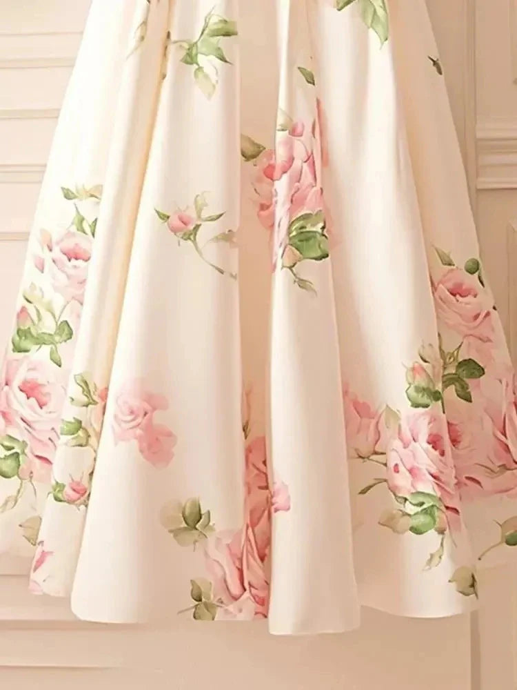 Floral Printed Patchwork Dress