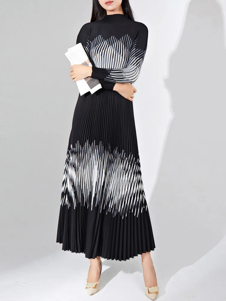 Lanrem Striped Pleated Two-Piece Set