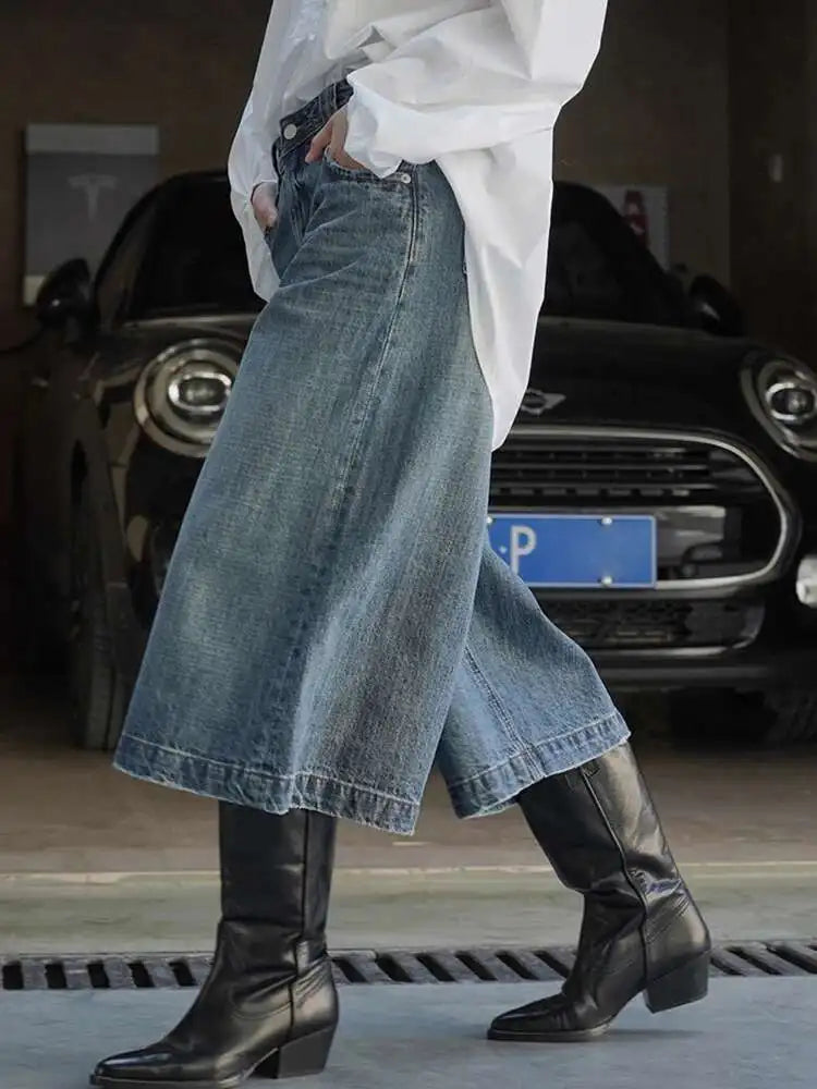 Women¡¯s High Waist Denim Jort