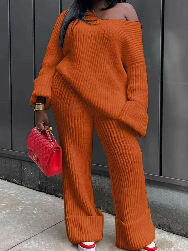 Knitted Two-Piece Set Outfit