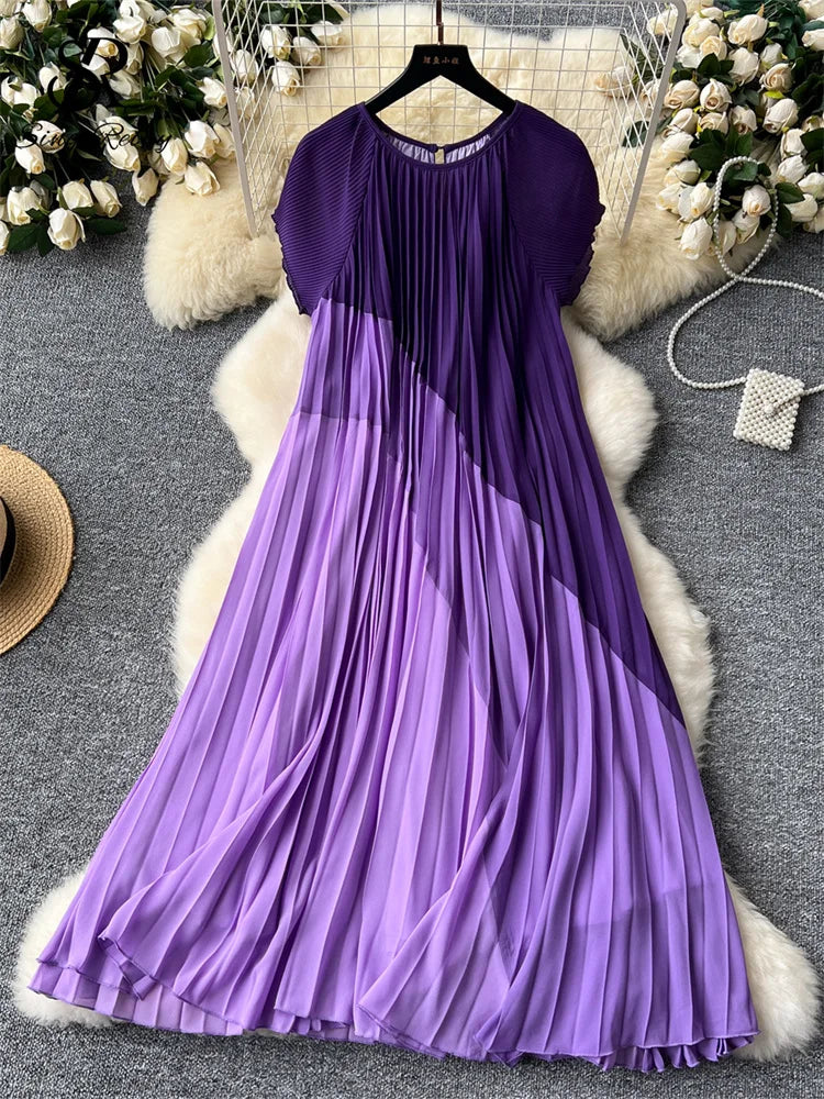 Retro Chiffon Floor-Length Dress