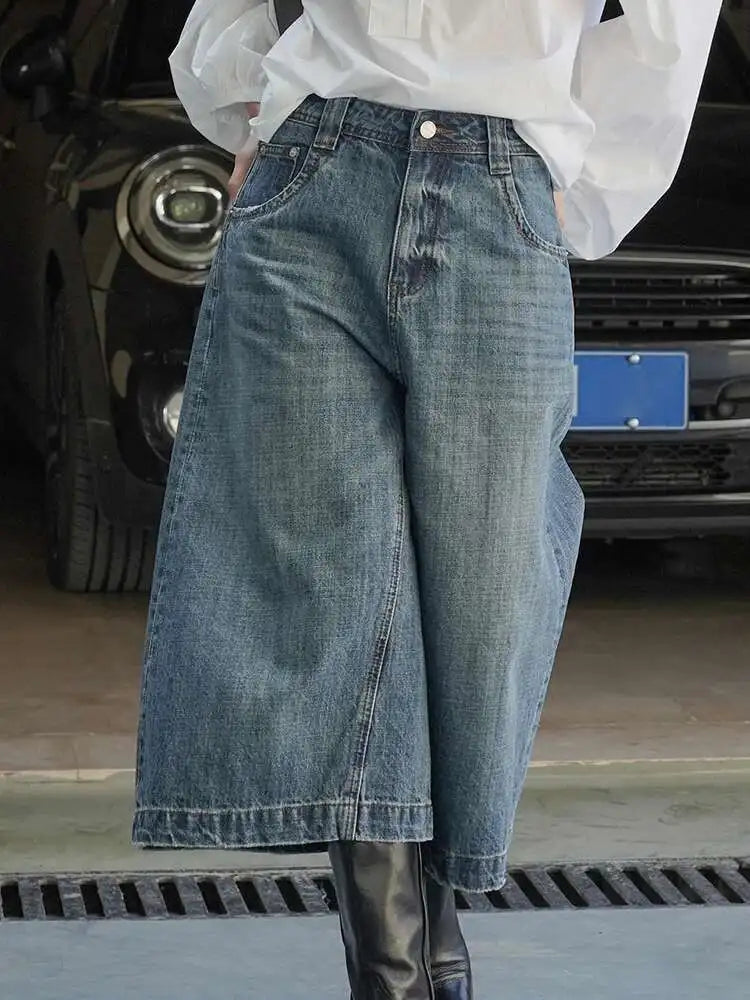 Women¡¯s High Waist Denim Jort