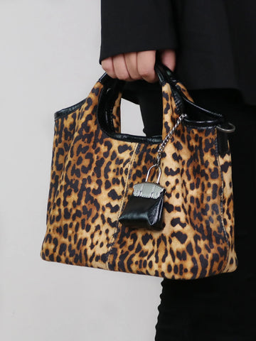 Retro Leopard Bucket Bag
