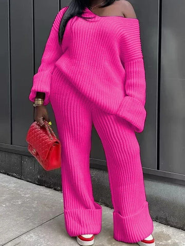 Knitted Two-Piece Set Outfit