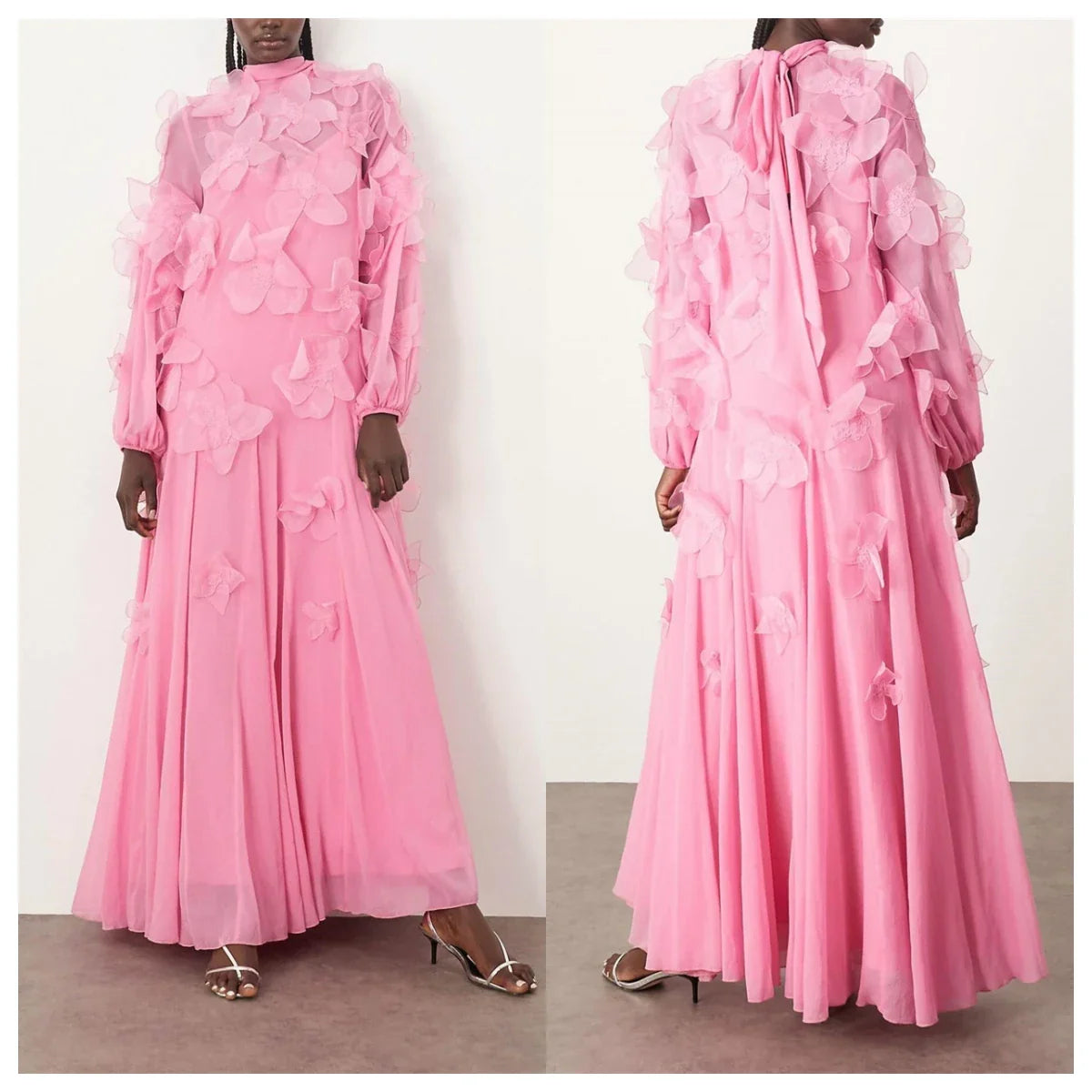 Exquisite Hot Pink Chiffon Evening Dress