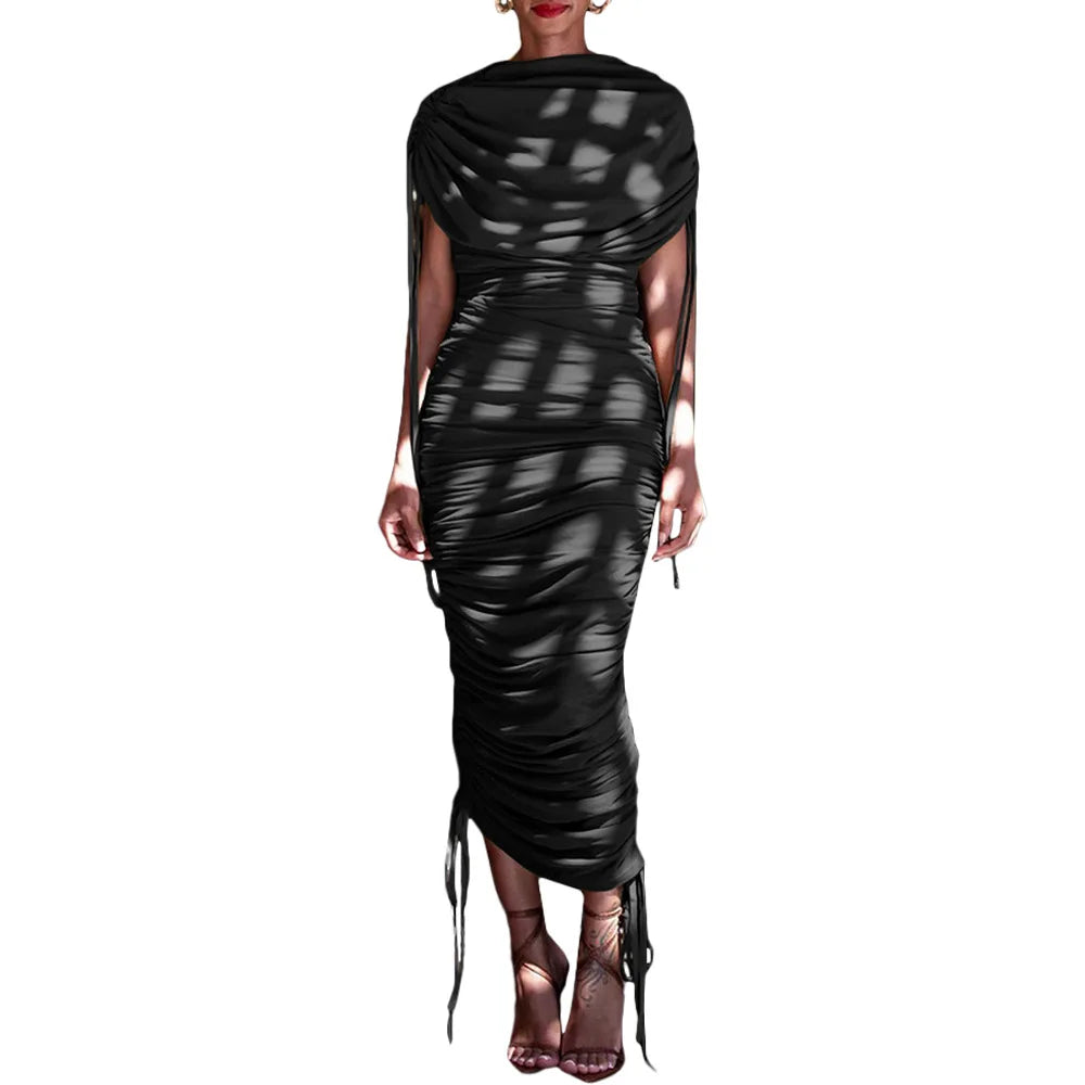 Luna Ruched Maxi Party Dress