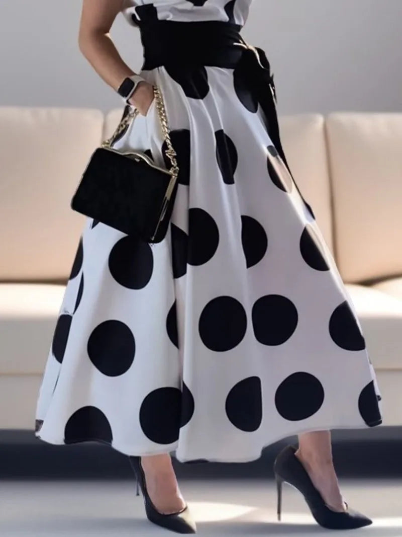 Fit & Flare Shirt Polka Dots Dress