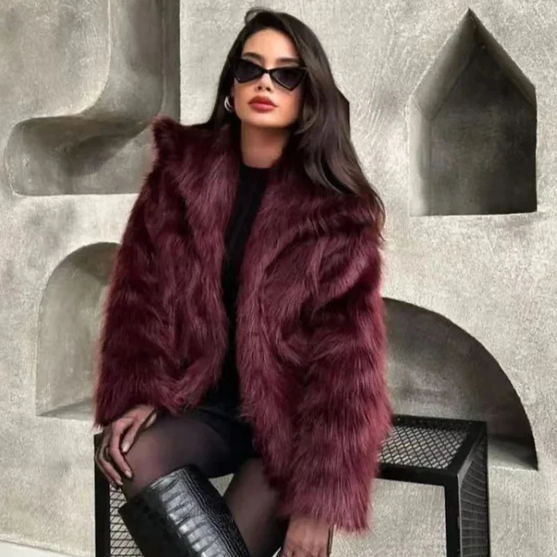 Short Soft Faux Fur Coa| Elegant Women¡¯s Outerwear