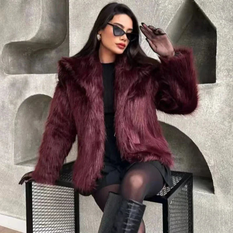 Short Soft Faux Fur Coa| Elegant Women¡¯s Outerwear